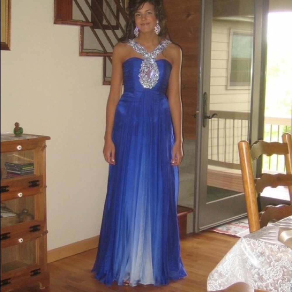 Blue prom dress